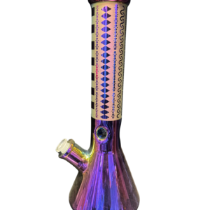 13” Abstract Design Etched Beaker Style Water Pipe