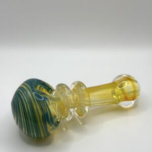 Fumed Double Ring Spiral Work 5” Spoon Hand Pipe