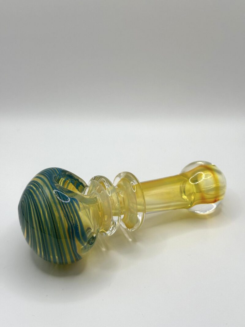 Fumed Double Ring Spiral Work 5” Spoon Hand Pipe