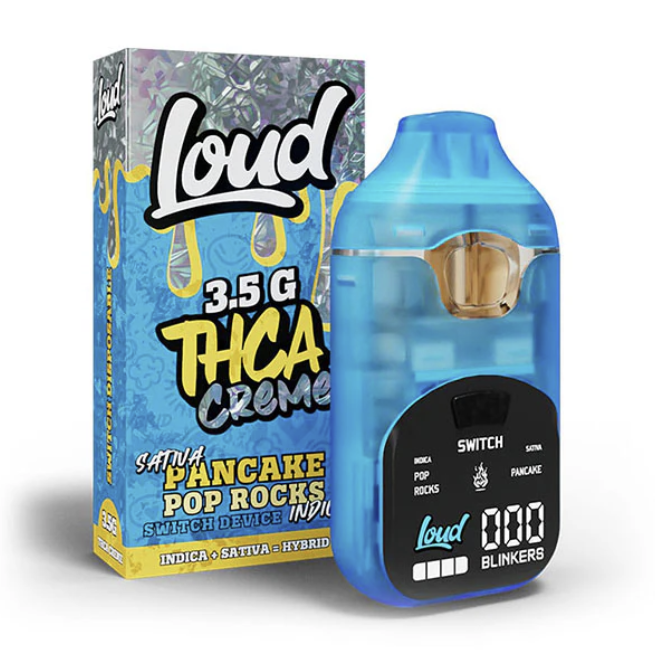 19bdc542-f059-44bc-923c-65e88afac9a5.png Loud 3.5g Hemp THCA Dual Strain Disposable Device