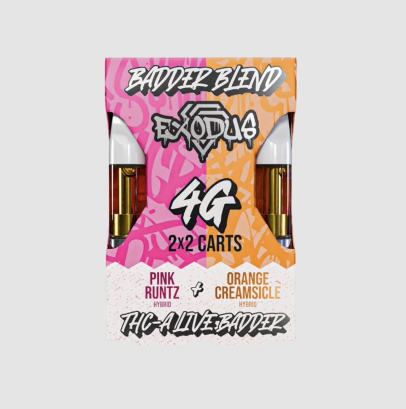241afb9a-64b8-40fe-88f7-d5afefe325d6.png Exodus Badder Blend 4g 2 x 2 Vape Cartridges