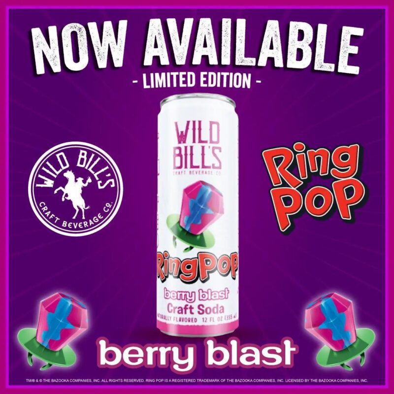 2d4cc809-08a6-418a-89f1-fd03ac90dc3f.jpeg Wild Bill's Craft Beverage Co. - Ring Pop Soda Flavors 12 oz. Can