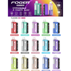 30a3d0a3-2eb0-4f19-9198-2046ce1cd887-1.png Foger Switch Pro Kit 30K Puffs 19ML Disposable Device 5% Nicotine & Power Bank