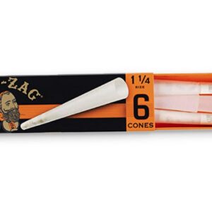 31c109f2-a136-42a9-94fd-5d2c87099dca.jpeg Zig-Zag Ultra Thin Pre-Rolled Cones 1 1/4 Size 6ct.