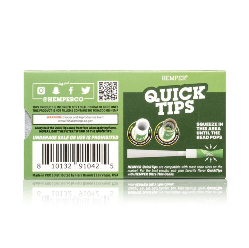 332493b4-56fc-495b-ac57-b72df54bfd54.png Hemper Quick Tips 5ct - Flavored Rolling Filters