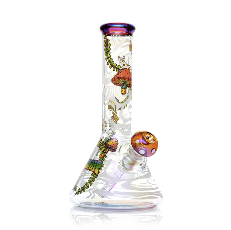 37541d77-e451-469c-9d72-919b34180ce4.png Hemper RIPINDIP Beaker Water Pipe Set - Psychedelic Mushroom
