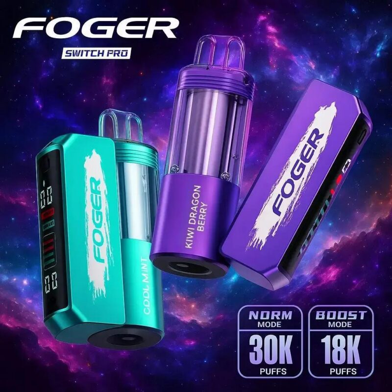 3afab392-7e9a-4a5d-b76e-dd12de4516a9-1.jpeg Foger Switch Pro Kit 30K Puffs 19ML Disposable Device 5% Nicotine & Power Bank