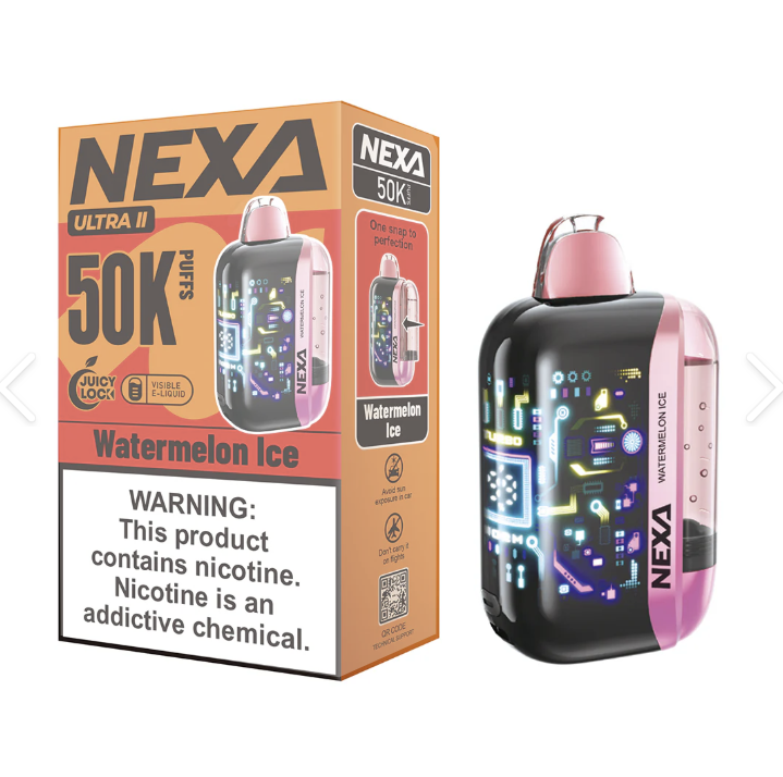 3d6dd1ce-92a7-4ec9-8fbf-74ee77109284.png Nexa Ultra II 50k Puffs Disposable 5% Nic Device