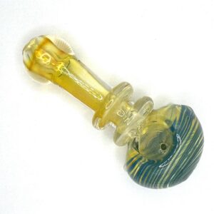 Fumed Double Ring Spiral Work 5” Spoon Hand Pipe