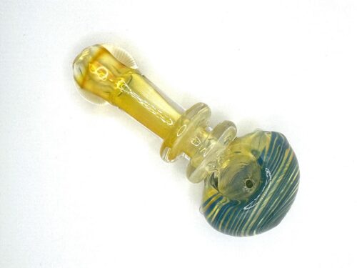 Fumed Double Ring Spiral Work 5” Spoon Hand Pipe