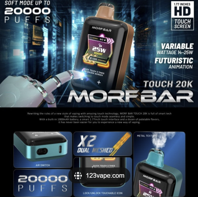 417ff711-2aaa-47a6-8a24-f9864d69e008.png SMOK Morf Bar Touch 20k 5% Nic Disposable 18mL