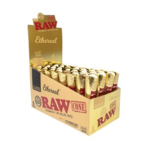 476756cd-742c-41cf-900e-20b0a02caec5.jpeg RAW Ethereal Pre-Rolled Cones - 1 1/4 Size 6ct.
