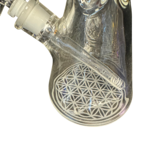 13” Abstract Design Etched Beaker Style Water Pipe