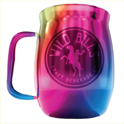 5f0b5d92-6b14-4e1d-a7a5-41db865a595e.jpeg Wild Bill's Metallic Rainbow Double Barrel Mug