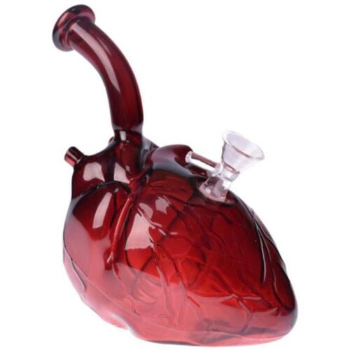 62521a82-8bd1-4788-b897-b007a01f3dab.jpeg Real Heart Shaped Water Pipe w/ 14mm Bowl & Banger