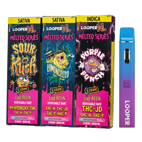 6a8c3e14-612e-4658-bd72-d6e97f6d3c4b.png Looper XL 3g Live Resin Disposable Vape - Melted Series