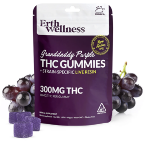 6d240b8e-8e39-4ffe-ab1c-80156ae56e9a.png Erth Wellness Strain Specific THC Gummies Pouch