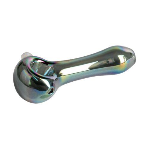 Red Eye Glass - 4" Iridescent Large Spoon - Smoke