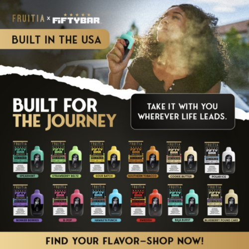 78a300ff-feac-47ce-b86a-e125cdaf529d-1.png Fruitia x Fifty Bar 20k Puff Disposable Device 5% Nic