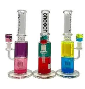 Cheech Glass Glycerine Two Tone 12” Blacklight UV Water Pipe