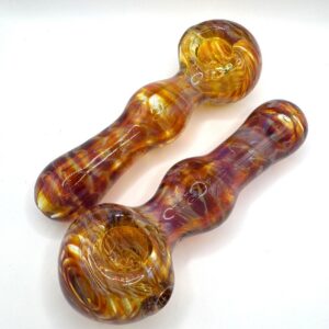 Amber & Swirl Colored Heavy 6” Hand Pipe