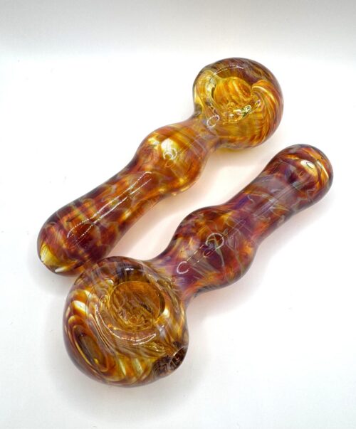 Amber & Swirl Colored Heavy 6” Hand Pipe