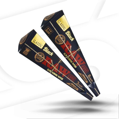 RAW Classic Black Scoop Pack Pre-Rolled Cones - 6ct.