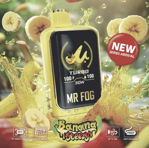 Mr. Fog Banana Steezy Nova 5% Nic Disposable Vape