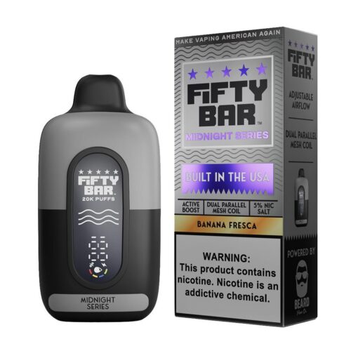 92f81e32-dcde-4fff-ab38-45014910fd0e.jpeg Fifty Bar V2 Midnight Series 5% Nicotine Disposable Vape Device