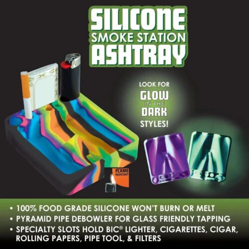 Silicone Pyramid Ashtray w/ Snuffer