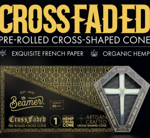 Beamer "Cross Faded" Cross - Shaped Pre-Rolled Cone Organic Hemp 1 ct. Pack