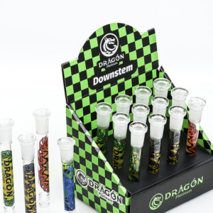 Dragon Glass Platinum Diffused Downstem Frosted Joint - Assorted Colors