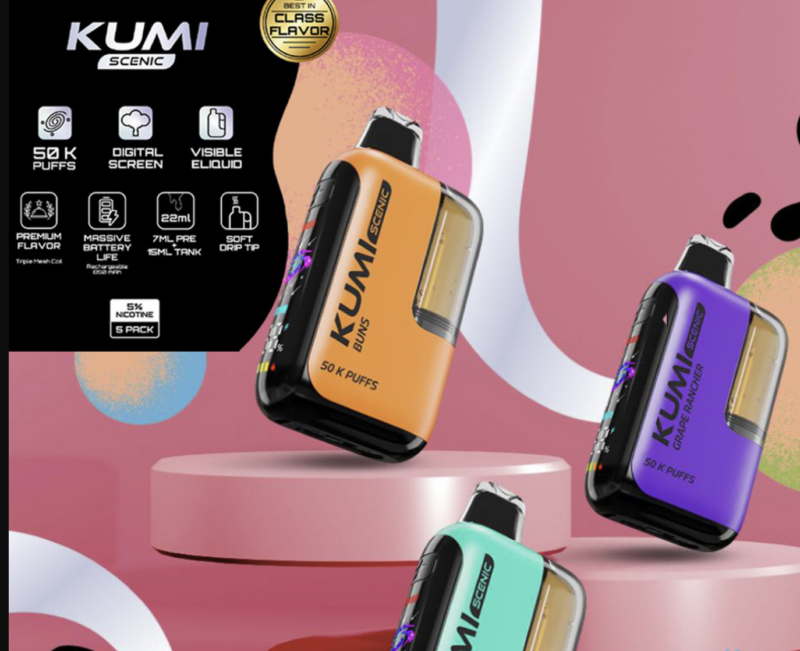 KUMI Scenic Vapes 50k Puff 5% Nic Disposable Device