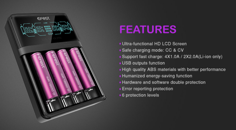 Efest LUC V4 Elite LCD Battery Charger