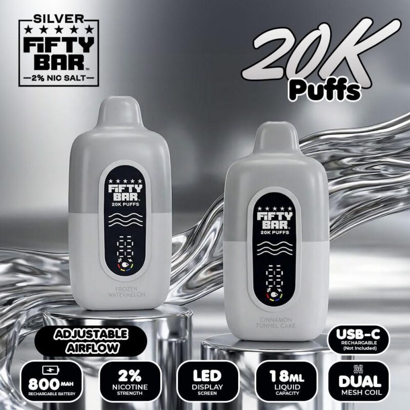 Fifty Bar Silver Edition 2% Nic Disposable Device