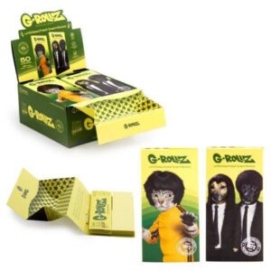d2db1762-1b07-4f1a-b2a5-30ee795ba730.jpeg G-Rollz Kung Fu Dogs Rolling Papers Bamboo Unbleached Kit