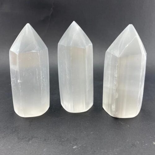 10cm Polished Selenite Point, Selenite Obelisk, Pointed Selenite