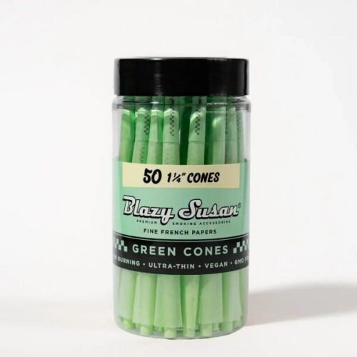 Blazy Susan Pre Rolled 1-1/4 Size Green Cones (50ct)