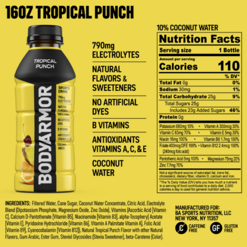 BodyArmor Sports Drink Sports Beverage - Tropical Punch