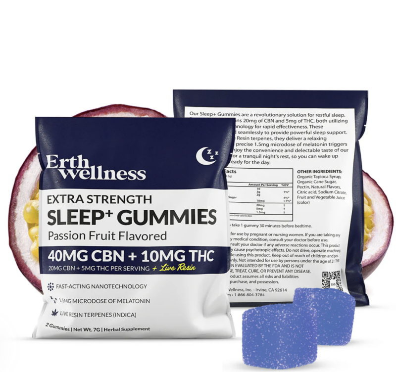 f15f8842-c018-47db-a604-39b1139b9328.png Erth Wellness Sleep+ Hemp THC & CBN Gummies Pouch