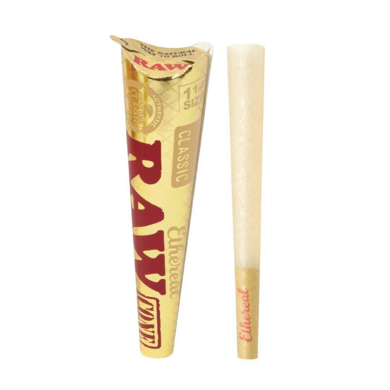 f3431ec0-bfb9-4521-ad1d-75a2bde56e85.jpeg RAW Ethereal Pre-Rolled Cones - 1 1/4 Size 6ct.