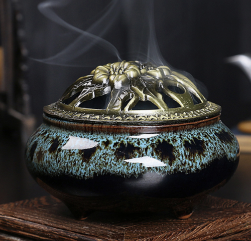 Backflow Burner Bronze Pot