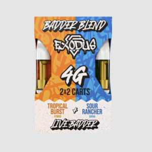 fef673b4-906c-4186-92dd-38464bb29f05.png Exodus Badder Blend 4g 2 x 2 Vape Cartridges