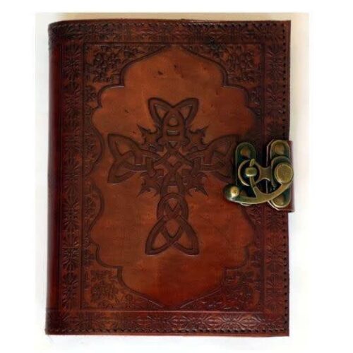 Celtic Cross Handbound Leather Journal 5 x 7 in.