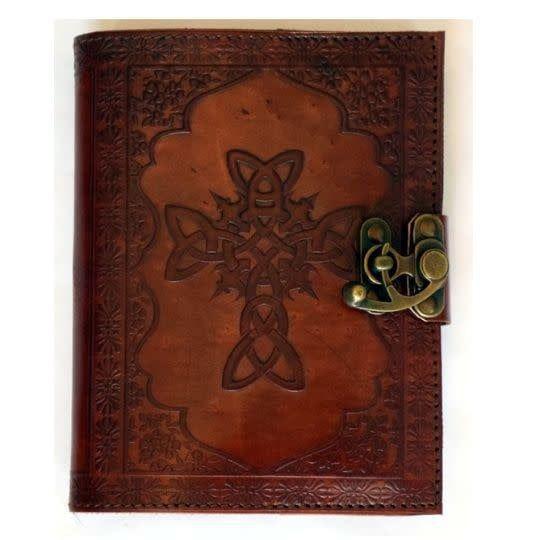 Celtic Cross Handbound Leather Journal 5 x 7 in.
