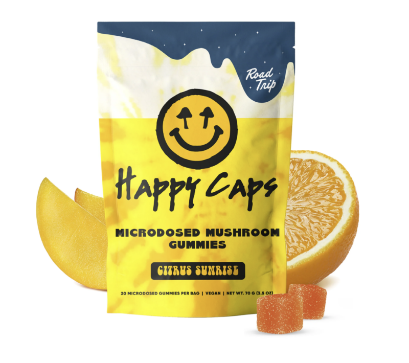 22be6d0e-4bc5-4a0e-96eb-a30d6d1252d0.png Road Trip x Happy Caps® - MICRODOSED Gummies + Functional Mushrooms - Citrus Sunrise