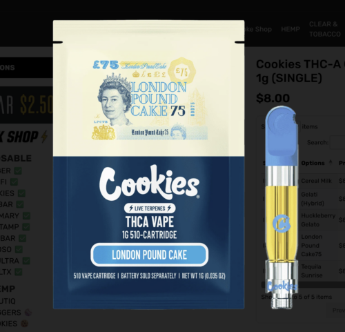 Cookies 1g THC-A Cartridge