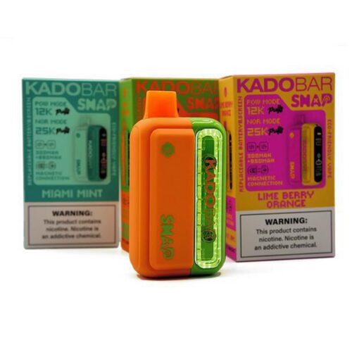 Kado Bar Snap 25k Puffs 5% Nic Disposable Pod w/ Battery Kit