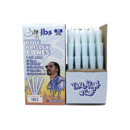 9bd254f3-5b86-4f32-91a5-e1a9c5a1fbef.png Dogg Lbs. S.W.E.D. Blue Paisley Pre-Rolled Cones 75ct.
