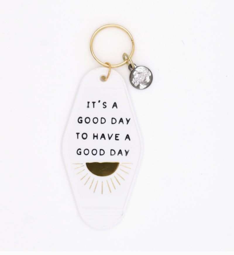 "Good Day" Hotel Stamped Keychain - Properly Improper Collection